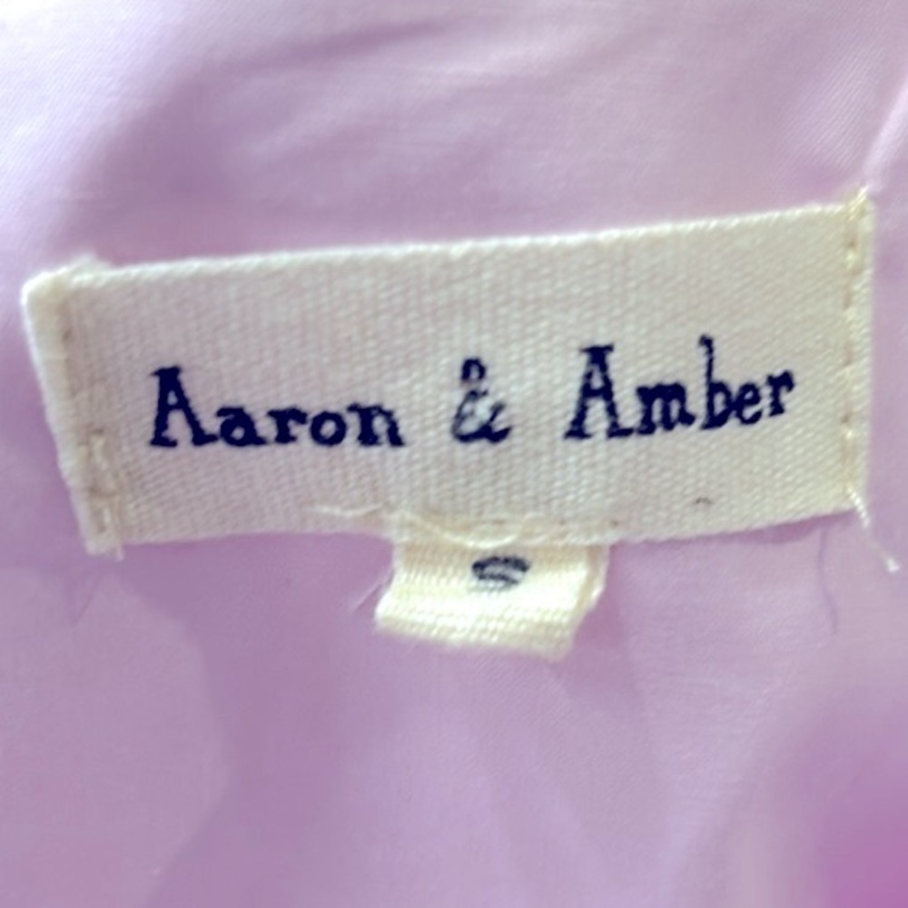 Aaron & Amber Tiered Colorblock Short Sleeve Babydoll Mini Dress Size Small - Picture 5 of 11